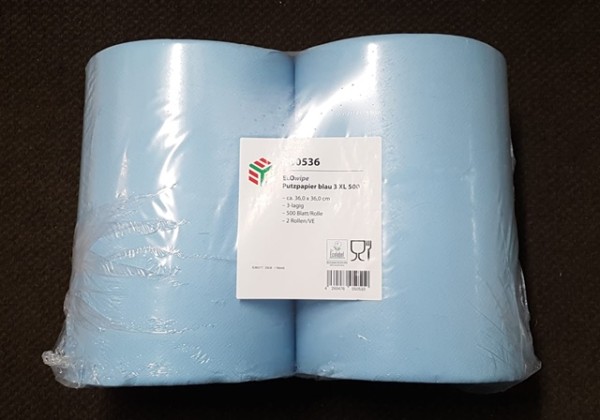 VPE2 Putzpapier 3-lagig 36x36cm, blau (11044302) (D134.579)