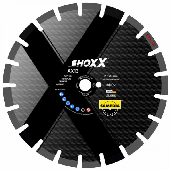 ASPHALT- Diamant-Trennscheibe SHOXX AX13 300x20