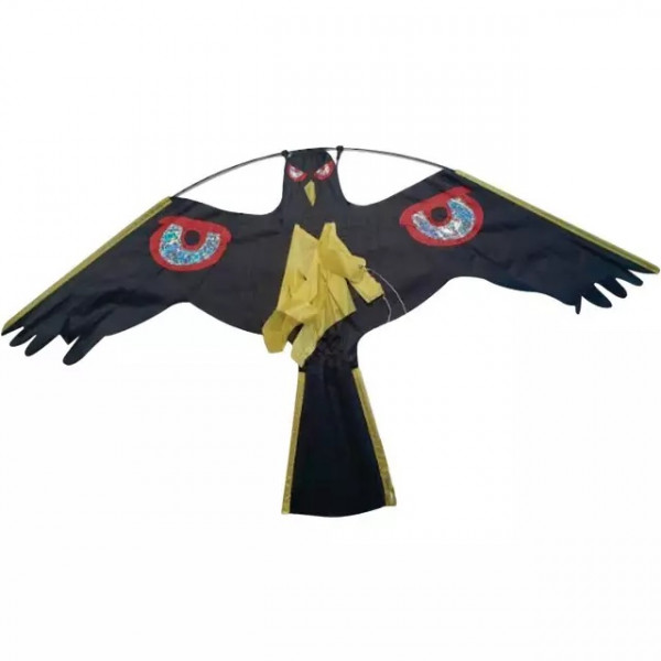 VOGELSCHEUCHE AUS SCHWARZEM SEGELTUCH (2571010)