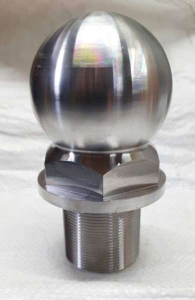 Kugel 80mm Kugelkopf Universal mit Gewinde M52x2 Mit 6 Kant Schlüsselaufnahme