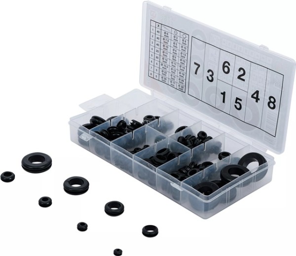 Sortiment Gummi-Durchgangstüllen 180tlg. (7889700050)