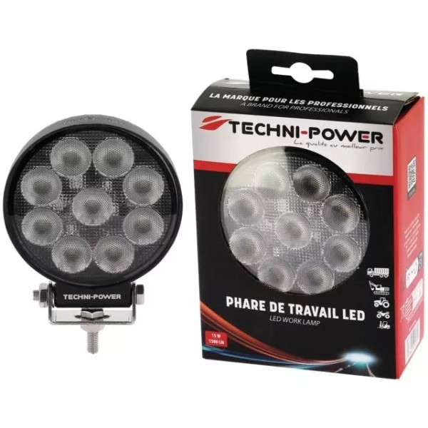LED Arbeitsscheinwerfer 15W 1500LM Rund