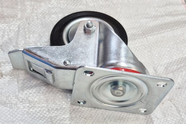 Lenkrolle Vollgummirad und Stop 100 x 30 (350448/100FADDS-N)