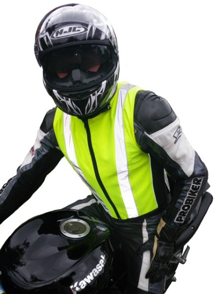 Motor- und Fahrrad Warnweste gelb
